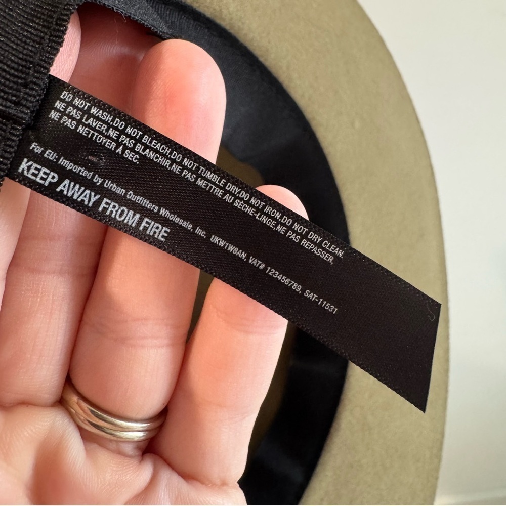 Urban‎ Outfitters Wool Ribbon Trim Fedora One Size - Picture 7 of 8